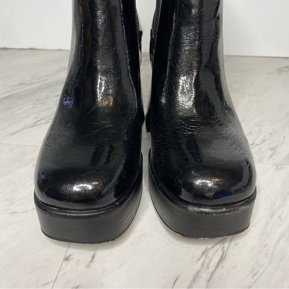 Circus Sam Edelman Stace Platform Black Patent Leather Heeled Bootie 8M - Picture 11 of 16